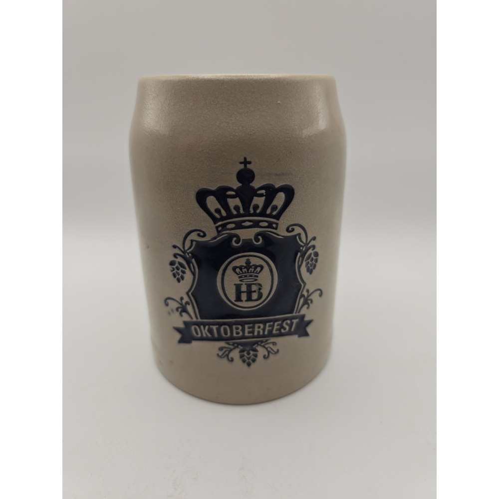 HB STONEWARE BEER STEIN, WESTERN GERMANY OKTOBERFEST
